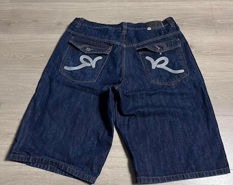 Y2K Rocawear Embroidered R Flap Pocket Dark Wash Baggy Denim Jean