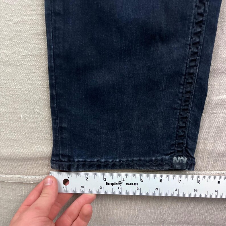 True Religion Ricky Relaxed Straight Jeans Mens 34 Dark Indigo Super T Stitch image 10