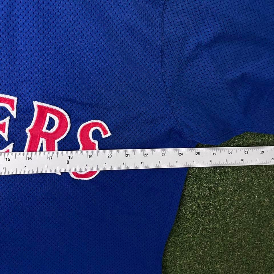 Maillot Baseball Texas Rangers Rawlings Vintage Années 90 - Blanc Boutonné - Taille XL