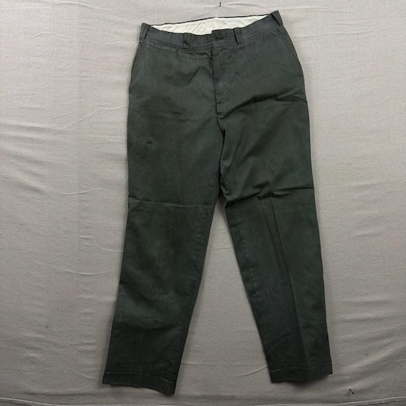 Big Mac, Big Mac Work Pants Mens 31x28 Olive Green Vintage No-Iron Straight Leg JCPenney