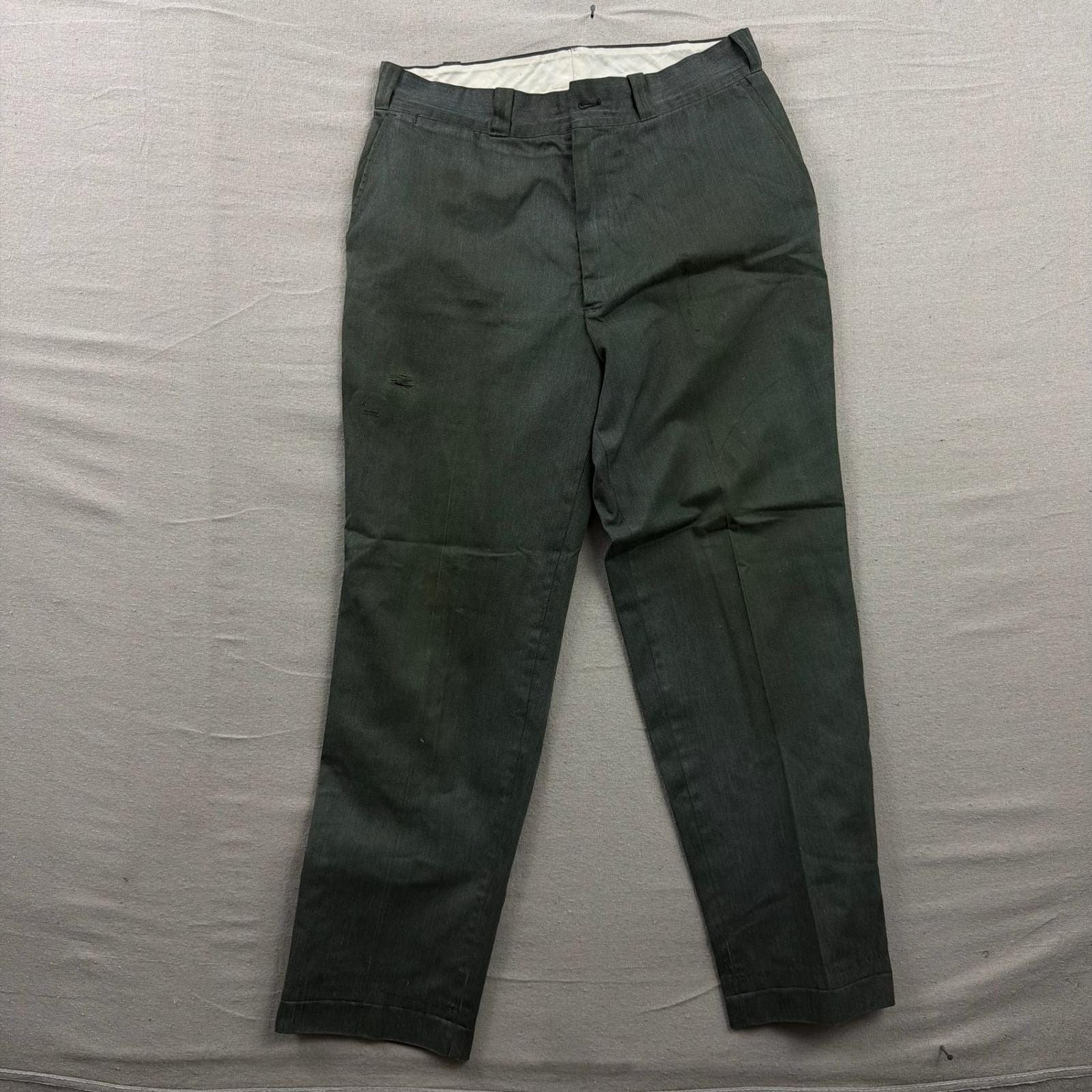 Big Mac, Big Mac Work Pants Mens 31x28 Olive Green Vintage No-Iron Straight Leg JCPenney