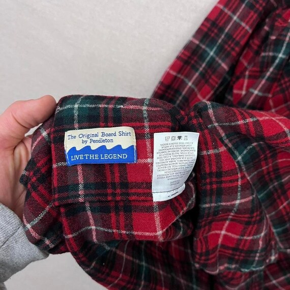Pendleton Board Shirt Authentic O'neil Tartan Red… - image 5