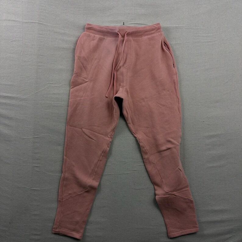 Alo Yoga Jogger Sweatpants Womens Medium Pink Fleece Zipper Pockets Tapered Leg image 3