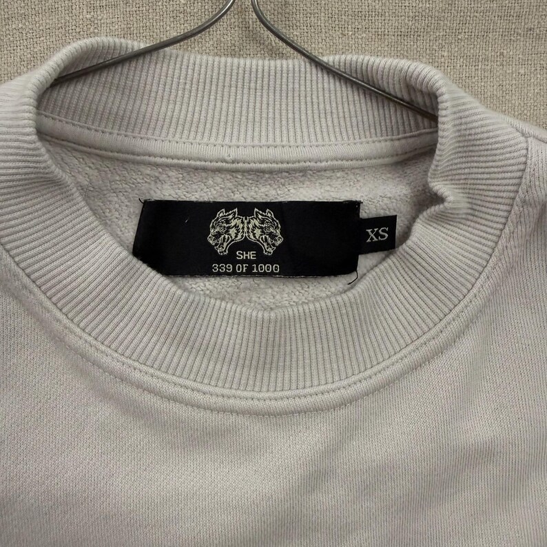 Darc Sport Rundhals-Sweatshirt für Unisex XS Off-White NFGU Wolf Grafik Bild 4