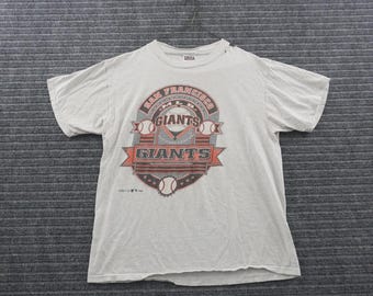 Vintage 90s Tultex San Francisco Giants T Shirt Mens Large Gray 1996 MLB Tee
