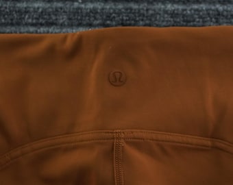 Lululemon Leggings Womens XS Copper Brown High Rise Contoured Seam Activewear
