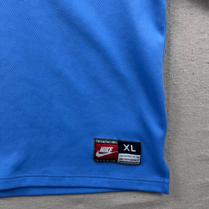 Vintage 90s Nike UNC Tar Heels Jersey Shirt Mens XL Blue White Argyle V-Neck image 4