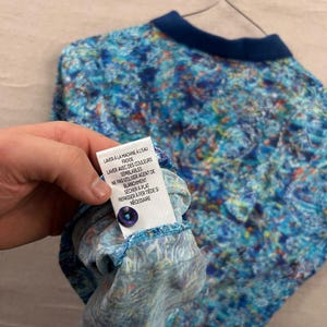 Robert Graham Polo Shirt Mens XL Blue Abstract Paisley Print Short Sleeve Cotton image 9