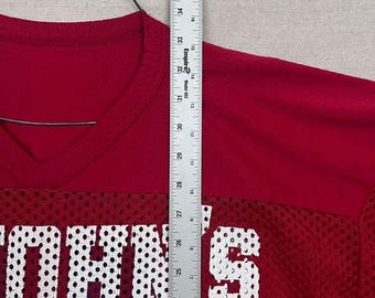 Vintage 80s 90s Champion St. Johns 47 Red Mesh Football Jersey - Etsy