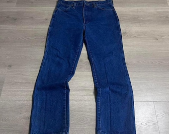 Vintage 80s Wrangler Straight Leg Dark Wash Denim Jeans