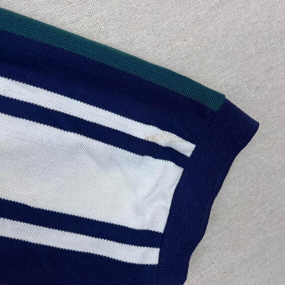 Vintage Knights of Round Table Multicolor Striped Retro Polo Shirt