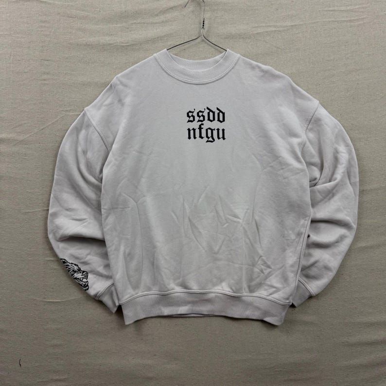 Darc Sport Rundhals-Sweatshirt für Unisex XS Off-White NFGU Wolf Grafik Bild 2