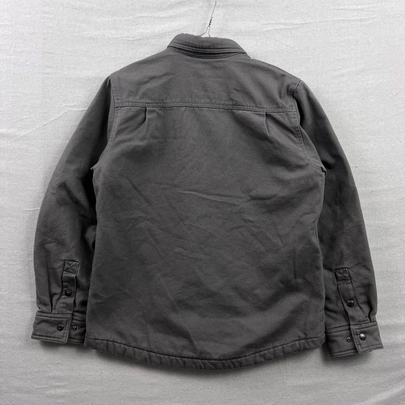 Filson gevoerd jack heren M licht olijfgroen canvas fleece gevoerd overhemdjack afbeelding 3