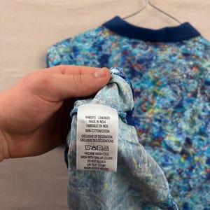 Robert Graham Polo Shirt Mens XL Blue Abstract Paisley Print Short Sleeve Cotton image 8