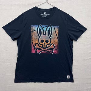 Camiseta gráfica gris oscuro de Psycho Bunny, algodón Pima imagen 1
