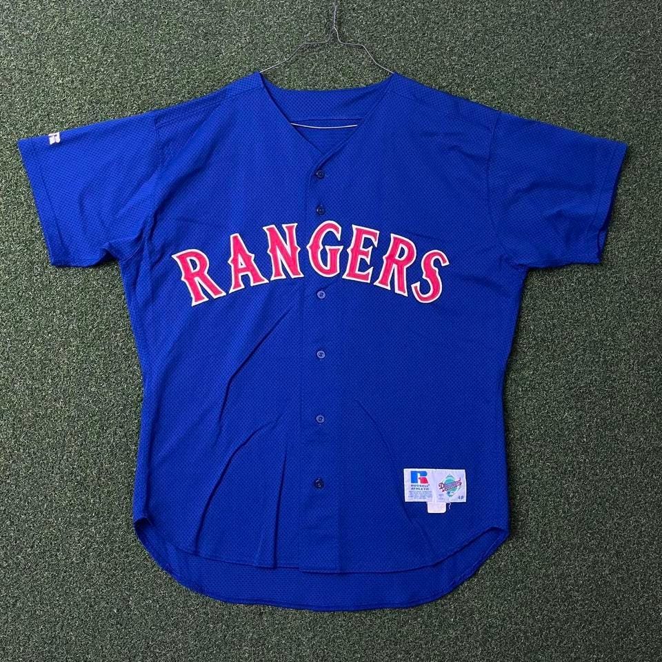 Vintage 90s Texas Rangers Russell Athletic Stitched #8 Baseball