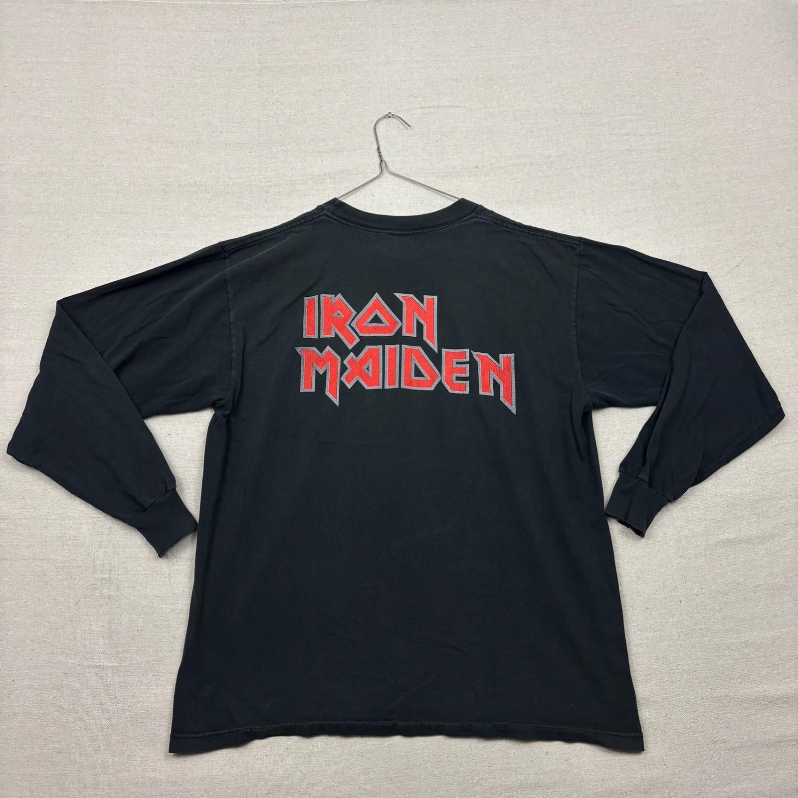 Iron Maiden the Number of the Beast Long Sleeve T Shirt Black