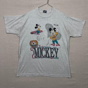 Camiseta gráfica vintage de Mickey Mouse Florida para adulto, talla grande, color gris Fruit of the Loom imagen 1