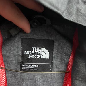 The North Face HyVent Ski Jacket Men Large Charcoal Grey Hooded Waterproof Shell image 5