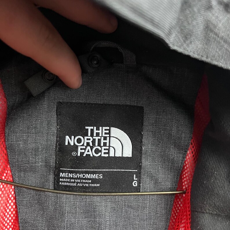 The North Face HyVent Ski Jacket Men Large Charcoal Grey Hooded Waterproof Shell image 5