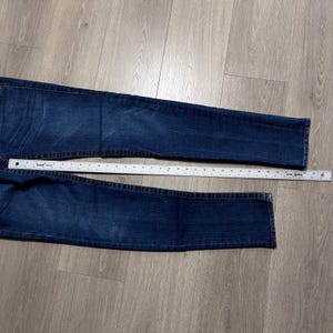 Y2K True Religion Julie Section Blue Wash Denim Jeans Womens Made in USA Size 28 image 9