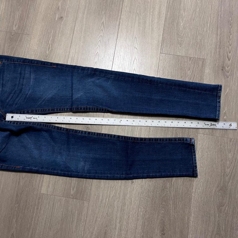 Y2K True Religion Julie Section Blue Wash Denim Jeans Womens Made in USA Size 28 image 9
