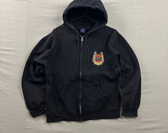 Sudadera con capucha y cremallera completa de Dixie Chicks, talla pequeña, color negro, con estampado de la gira de 2003 (Artículo raro)