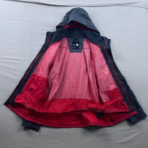 The North Face HyVent Ski Jacket Men Large Charcoal Grey Hooded Waterproof Shell image 4