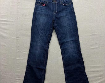 Jeans Grace Bootcut de CJ by Cookie Johnson para mujer, talla 28, azul oscuro, mezclilla elástica.