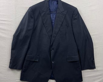Chaqueta de lana Saxon 1818 Regent Blazer para hombre, talla 46L, color gris con raya diplomática, marca Brooks Brothers, EE. UU.