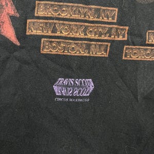 Camiseta negra de Travis Scott Circus Maximus Tour, talla S, 2023 imagen 4