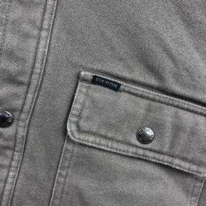 Filson gevoerd jack heren M licht olijfgroen canvas fleece gevoerd overhemdjack afbeelding 6