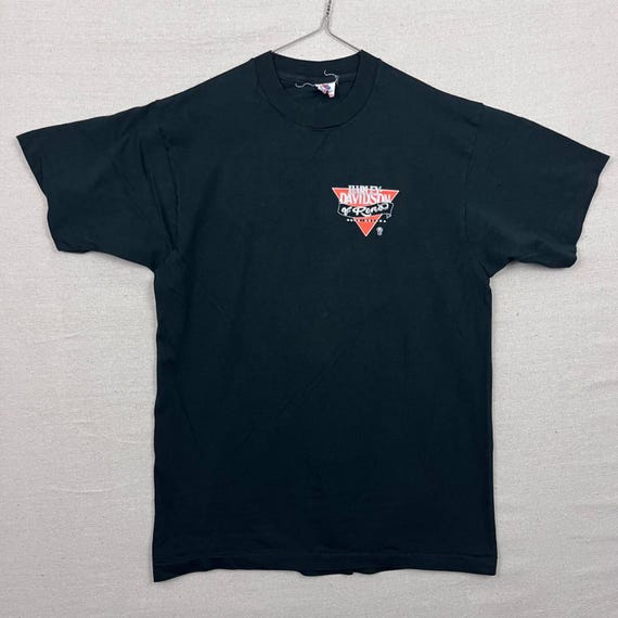 Vintage 80s Harley Davidson Reno Eagle Casino Chips Graphic T