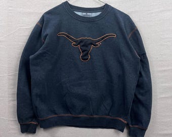 Colosseum Texas Longhorns Sweatshirt Herren Große Grau Longhorn Logo Pullover