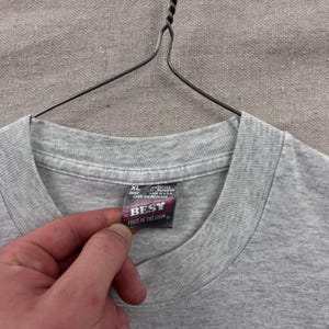 Vintage Houston Raceway Park NHRA Drag Racing-skjorta Herr XL Grå 90-tal Tillverkad i USA bild 3