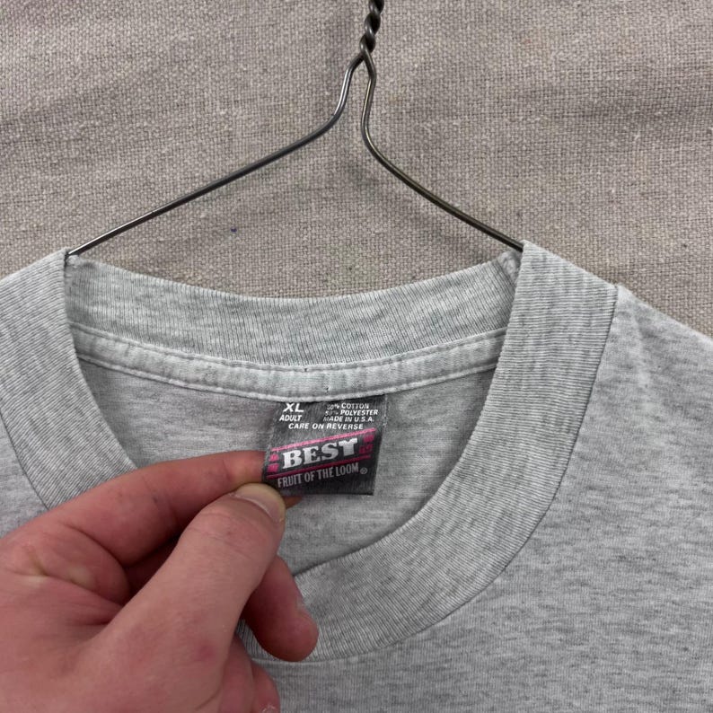 Vintage Houston Raceway Park NHRA Drag Racing-skjorta Herr XL Grå 90-tal Tillverkad i USA bild 3