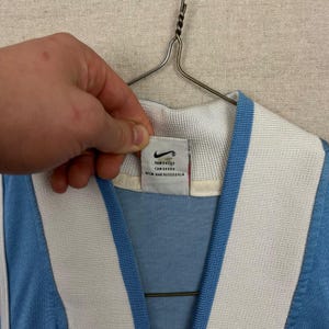Vintage Nike UNC Tar Heels Basketball Jersey Shirt XXL Light Blue Quarter Zip image 6