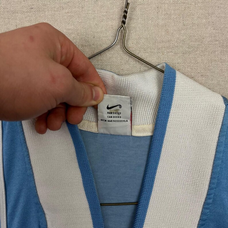Vintage Nike UNC Tar Heels Basketball Jersey Shirt XXL Light Blue Quarter Zip image 6