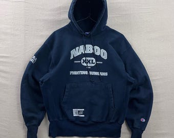 VFX Crew Exclusive Champion Hoodie Navy Star Wars Episode 1 Naboo Reverse Weave
