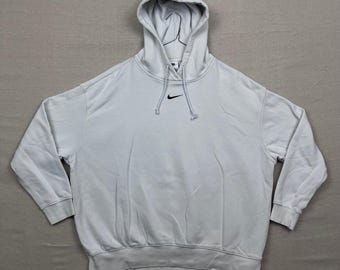 Bluza z kapturem Nike Sportswear Center Check Swoosh Club Fleece w kolorze kremowym, rozmiar L