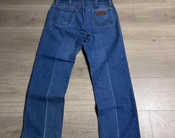 Vintage 90er Jahre Wrangler Faded Gerades Bein Blau Denim Jeans