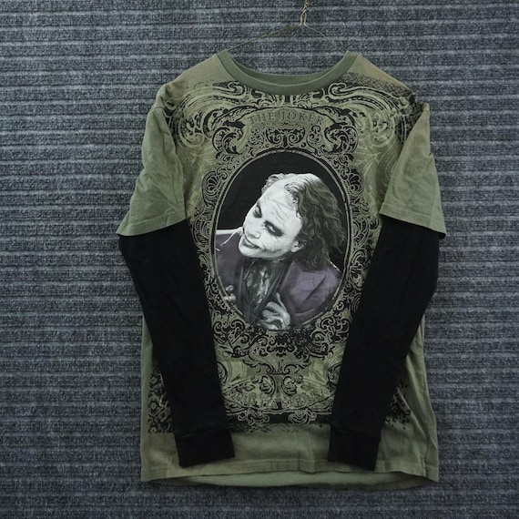 The Dark Knight The Joker Layered Shirt Mens Medium Green Rare Heath Ledger