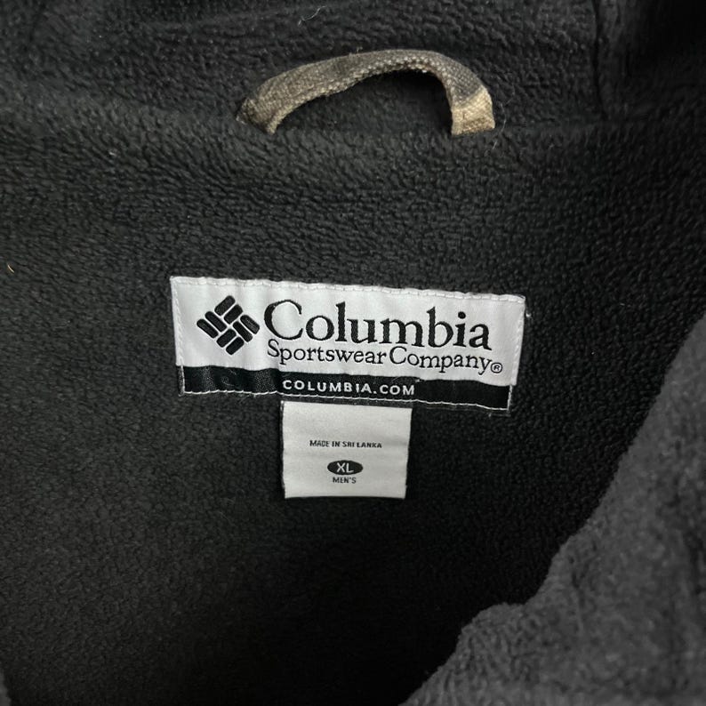 Chaqueta de trabajo con capucha Columbia para hombre, talla XL, estampado de camuflaje Mossy Oak, forrada de felpa, de lona con cremallera. imagen 3