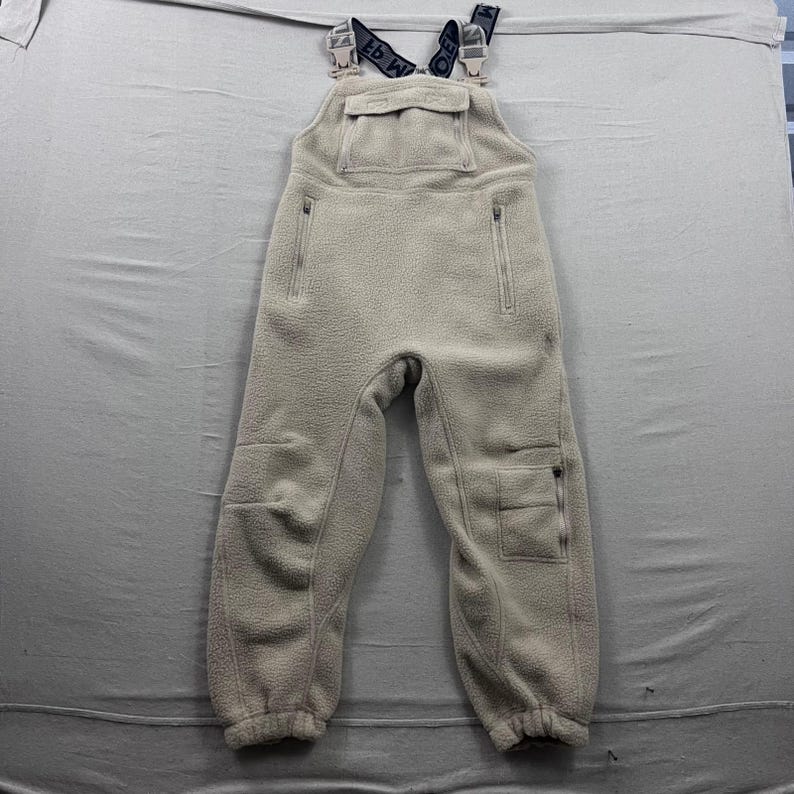 FP Movement Hit The Slopes overall dames kleine beige fleece sherpa slabbetjes afbeelding 1