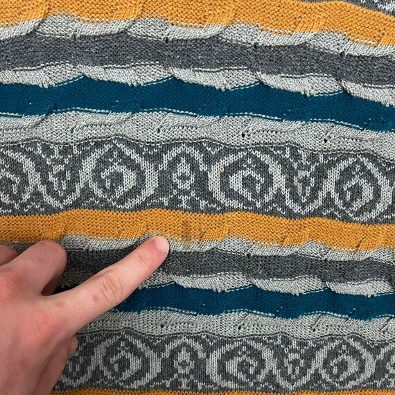 Vintage Pronto Uomo Firenze Saks Fifth Avenue 3D Knit Sweater Made 
