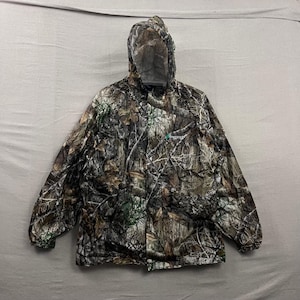 Frogg Toggs Rain Jacket Men Medium Camo Realtree Edge Hooded Packable Waterproof image 1
