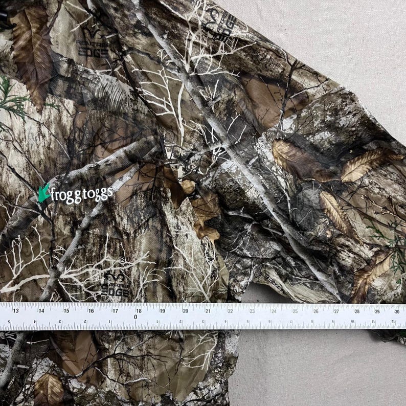 Frogg Toggs Rain Jacket Men Medium Camo Realtree Edge Hooded Packable Waterproof image 5