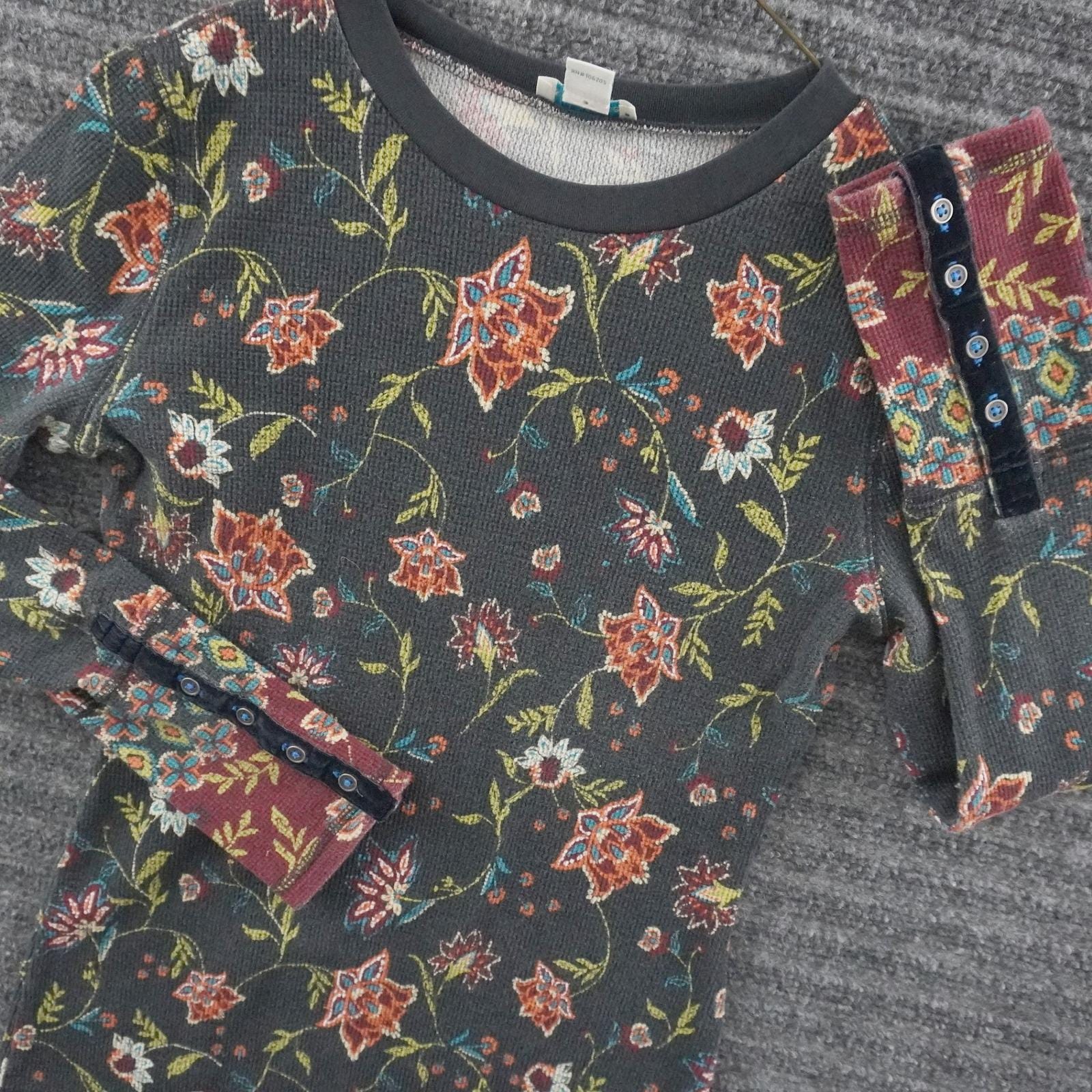 Vintage Floral Thermal Shirt - Etsy