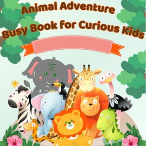 Safari Busy Book Printable: Montessori Toddler Activity Binder (Digital Download)