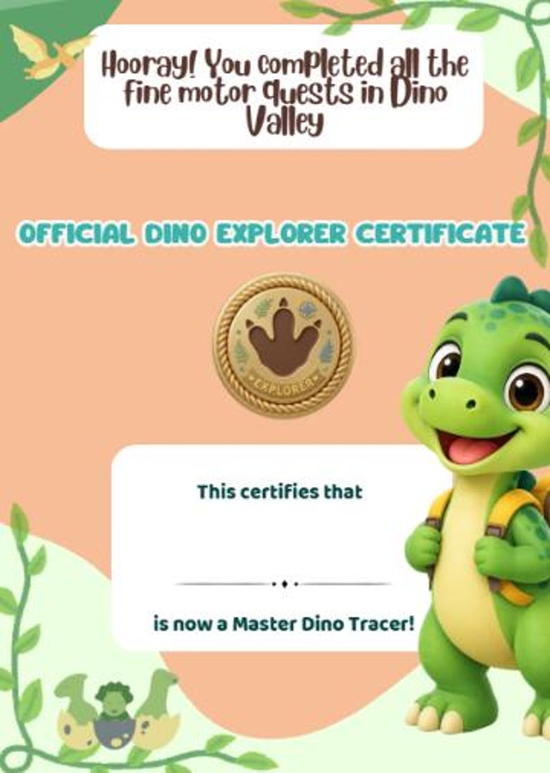 Dinosaur Fine Motor Tracing Worksheet for Preschool, Pre Writing ...